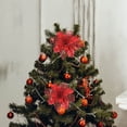 thumbnail image 4 of OUNONA 6-Pack Red Faux Poinsettia Christmas Flowers for Tree, Door, Wreath, and Festive Table Decorations, 4 of 5