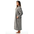 thumbnail image 3 of Just Love Plush Zipper Lounger Robe (Grey, X-Large), 3 of 3