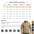 thumbnail image 3 of Men's Winter Solid Color Tactical Windbreaker - Breathable, Windproof Outdoor Sports Jacket, Navy Blue, XL, 3 of 4