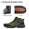thumbnail image 4 of Mens Hiking Boots Outdoor Hiking Trekking Work Climbing Shoes Slip Resistant Lightweight Camping Work Shoes Green 7.5 US, 4 of 7