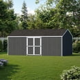 thumbnail image 2 of Little Cottage Co. 12x20 Value Gable Shed with Side Entry and Floor, Outdoor Wood Storage Do-It-Yourself Kit, 2 of 13