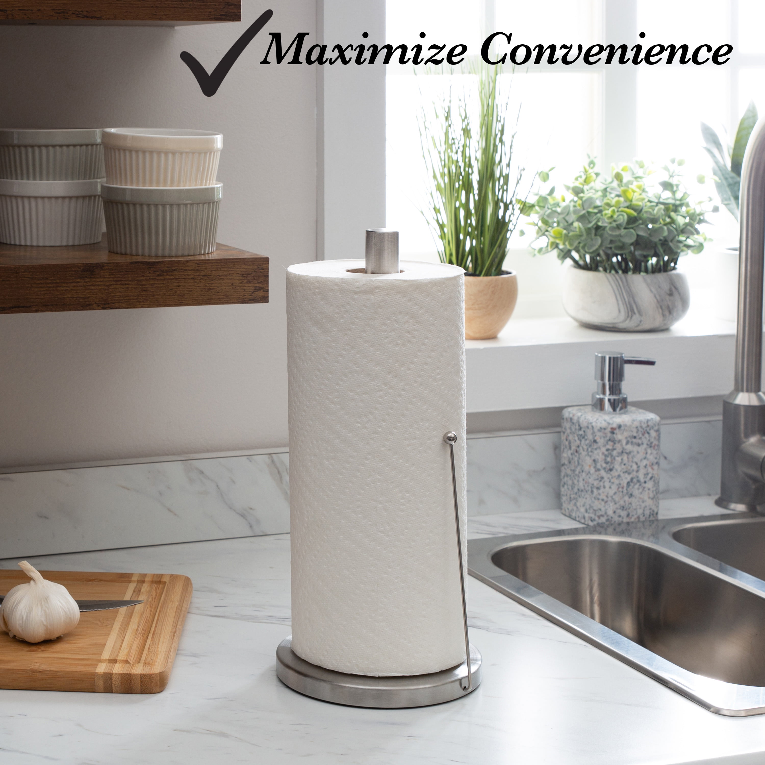 DELITON Magnetic Paper Towel Holder - Magnetic Paper Towel Holder for  Refrigerator Strong Magnet Paper Towel Bar for Kitchen RV BBQ Stainless  Steel