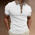 thumbnail image 2 of Sngxgn Men's Cotton Polo Short Sleeve T-Shirt(White,L), 2 of 4