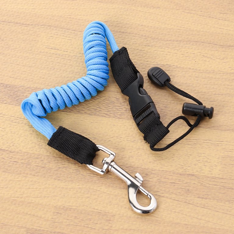 Elastic Paddle Leash Fishing Rod Safety Cord Tether Hook for Kayak