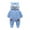 Blue, variant on Edvintorg Winter Infant Baby Jumpsuit Boys Girls Fashion Solid Color Cute Plush Thickening Keep Warm Bear Ear Hooded Jumpsuit Romper 3-18Months Newborn Rompers