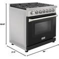 thumbnail image 2 of KOSTCH 36-in 6 Burners 6.0-cu ft Convection Oven 110V Freestanding Natural Gas Range (Black), 2 of 7