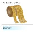 thumbnail image 3 of Unique Bargains 2 Roll 1 Yard 13.5/27mm Self Adhesive Crystal Rhinestone Ribbon for Crafts Project, Light Gold, 3 of 5