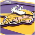 thumbnail image 2 of Minnesota Vikings 12'' x 12'' 3D Logo Wall Art, 2 of 4