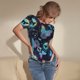 thumbnail image 3 of Fotbe Blue Butterfly Body de Mujer con Cuello Redondo y Mangas Cortas, Sin Mangas Ajustado, Suave, Cómodo y Básico-X-Large, 3 of 7