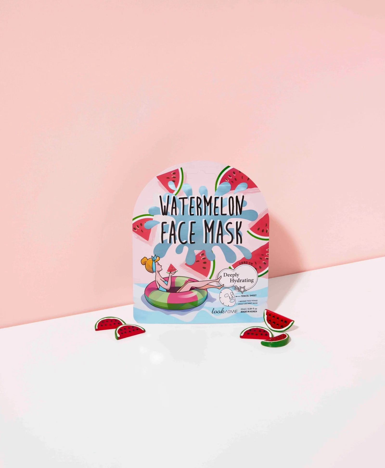 10pc Set LOOK AT ME Watermelon Tencel Facial Mask | Korean Skincare | Deeply Hydrating