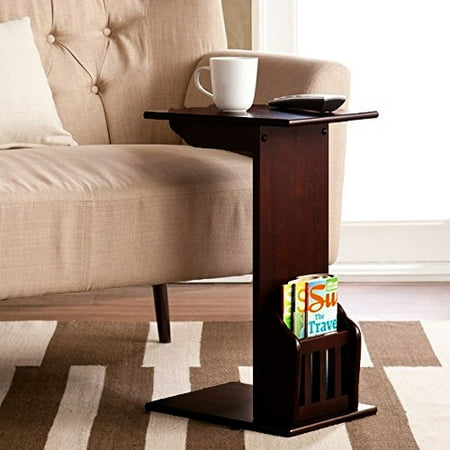 Brooklyn Coffee Table Set - Ktaxon Bamboo Wood Snack Table Sofa Side Console Laptop Desk L-shaped Coffee Color