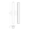 thumbnail image 2 of WS8424-BK-Kuzco Lighting-Melville - 31W LED Wall Sconce-24 Inches Tall and 2.38 Inches Wide-Black Finish, 2 of 2