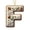 F, variant on LEFXSMR Letter Ornaments, Festive White Gingerbread Hanging Christmas Decorations Gifts, 3.1" Letter Ornaments for Christmas Tree Home Decor