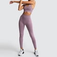 thumbnail image 6 of Women Workout Sets 2 Piece Yoga Outfits Pure Color -lifting Sports Fitness Running High-waist vest Suit Sweatpants, 6 of 8