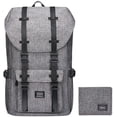 thumbnail image 1 of Mochila de viaje escolar KAUKKO para universidad flexible con portátil para 15", 22L (Lino/Caqui) KAUKKO EP5-2-GREY[2PC], 1 of 5