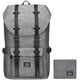 thumbnail image 1 of Mochila de viaje escolar KAUKKO para universidad flexible con portátil para 15", 22L (Lino/Caqui) KAUKKO EP5-2-GREY[2PC], 1 of 5