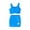 Blue, variant on Edvintorg 3-7Years Kids Sets Clothing for Girls Summer Bright Color Short Top + Solid Color Short Skirt Suit Girls Fashion Outfits