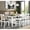 White2, variant on 6 Piece Dining Set for 6, 58.5" Rectangular Dining Table with 4 Upholstered Chairs and a Bench