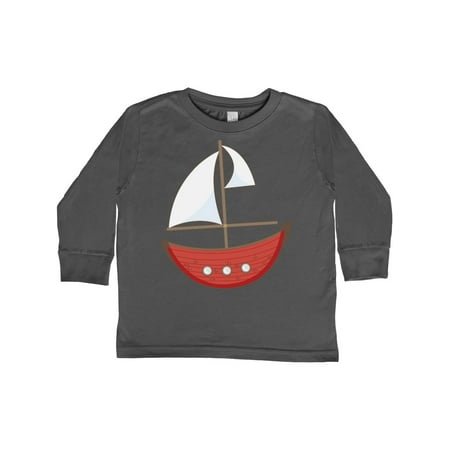 

Inktastic Red Sailboat Gift Toddler Boy or Toddler Girl Long Sleeve T-Shirt