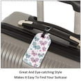 thumbnail image 3 of Square 2Pack PU Leather Flying Butterflies Cruise Luggage Tag with Privacy Cover and Name ID Tag for Travel Handbags Backpacks Luggage Tags, 3 of 6