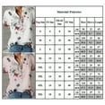 thumbnail image 2 of Askfv Women Summer Shirt Casual Shirt Short Sleeve Floral Print Button Blouse Pullover Top, 2 of 2