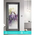 thumbnail image 5 of Window Privacy Film Purple Lavender Stained Glass Window Film Decorative Sun Block Window Cover Wildflower Garden Floral Motifs Birds Window Clings Static Adhesive Sticker for Bathroom 19.6"x39.3", 5 of 7