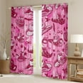 thumbnail image 2 of Pink Western Cowgirl Curtains,Vintage Cowboy Hat Curtains 30%-50% Blackout Bedroom Decor,Texas Star West Style Curtains Rustic Country Window Curtains 2 Panels 42"Wx63"L, 2 of 6