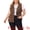 Brown, variant on Women's Plus Size Lightweight Sleeveless Anorak Cargo Vest 3X Navy Blue