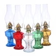 thumbnail image 2 of HIBIBUD 2Pcs Oil Lamp,Decorative Artistic Appeal Kerosene Lamp,Functional Lighting Solution Glass Lamp,Style5,3*3.5*12.6in, 2 of 4