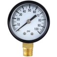 thumbnail image 1 of Water Pressure Gauge, 0-100PSI 1/4'' Well Pump Pool Spa Filter Water Pressure Gauge Brass Socket Connection, 1 of 6