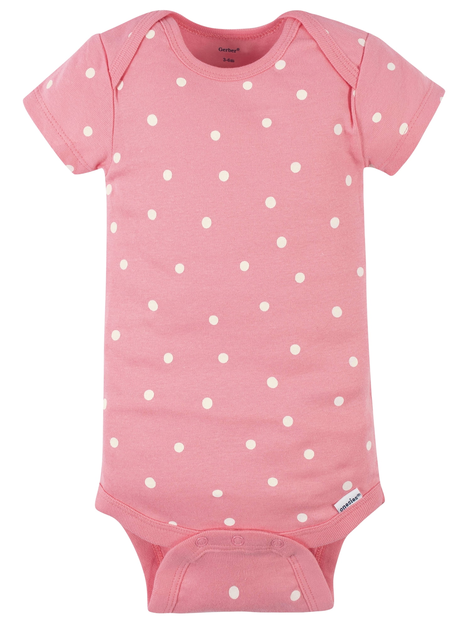 Gerber Baby Girl Short Sleeves Onesies Bodysuits, 8-Pack