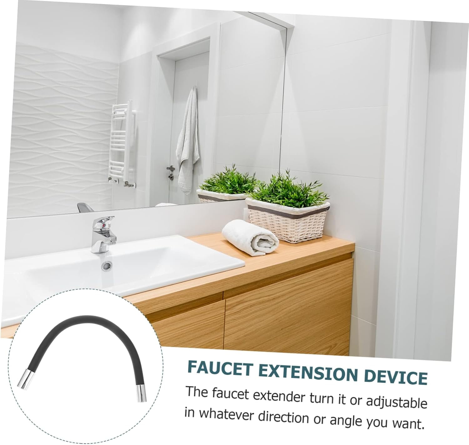 Rotating Faucet 1pc Faucet Extension Tube Tap Extension Device Anti-splash Faucet Sprayer Kitchen Faucet Extender Mop Pool Extend Black Copper To Rotate Extender for Tap