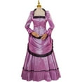 thumbnail image 2 of Victorian Steampunk Gown - Elegant Purple Bustle Dress for Women, 2 of 7