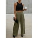 thumbnail image 2 of Pantalones cargo Dokotoo de pierna ancha y cintura alta, color verde, para mujer, 2 of 7