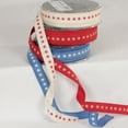 thumbnail image 2 of The Ribbon People Ivory and Red Star Printed Woven Edge Craft Ribbon 0.62" x 60 Yards, 2 of 2