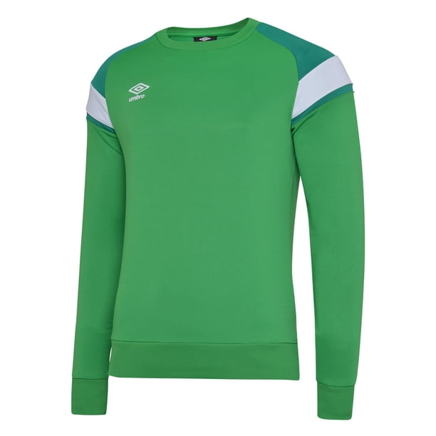 Umbro - Jersey de Polar para Hombre (Esmeralda, Praderas Exuberantes, Blanco Brillante)