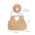 thumbnail image 2 of LAVA Straw Handbags Purses Chain Crossbody Pocketbook Bag Casual Woven Beach Bags for Beach, Travel & Casual Outfits (Beige), 2 of 8