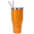 thumbnail image 6 of Ezprogear 40 oz Stainless Steel Tumbler Double Wall Travel Cup Vacuum Insulated Mug with Lid & Straws (Dark Orange), 6 of 7