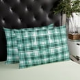 thumbnail image 4 of Watercolor Green Throw Pillow Cover,Country Buffalo Plaid Ink Painting Rectangle Decorative Pillow Case Protector Soft Cushion Cover Lumbar Pillowcase for Couch Sofa Bedroom Car Chair Decor 20x36 In, 4 of 8