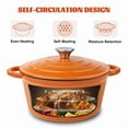 thumbnail image 4 of Hawsaiy 4.5 QT Enameled Cast Iron Dutch Oven with Lid, Nonstick Cookware for Baking, Roasting, Braising & Cooking, Dual Handles, Orange, 4 of 10