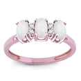 thumbnail image 3 of Star K� Genuine Opal 3 Three Oval Stones Promise Ring Wedding Band, 3 of 9
