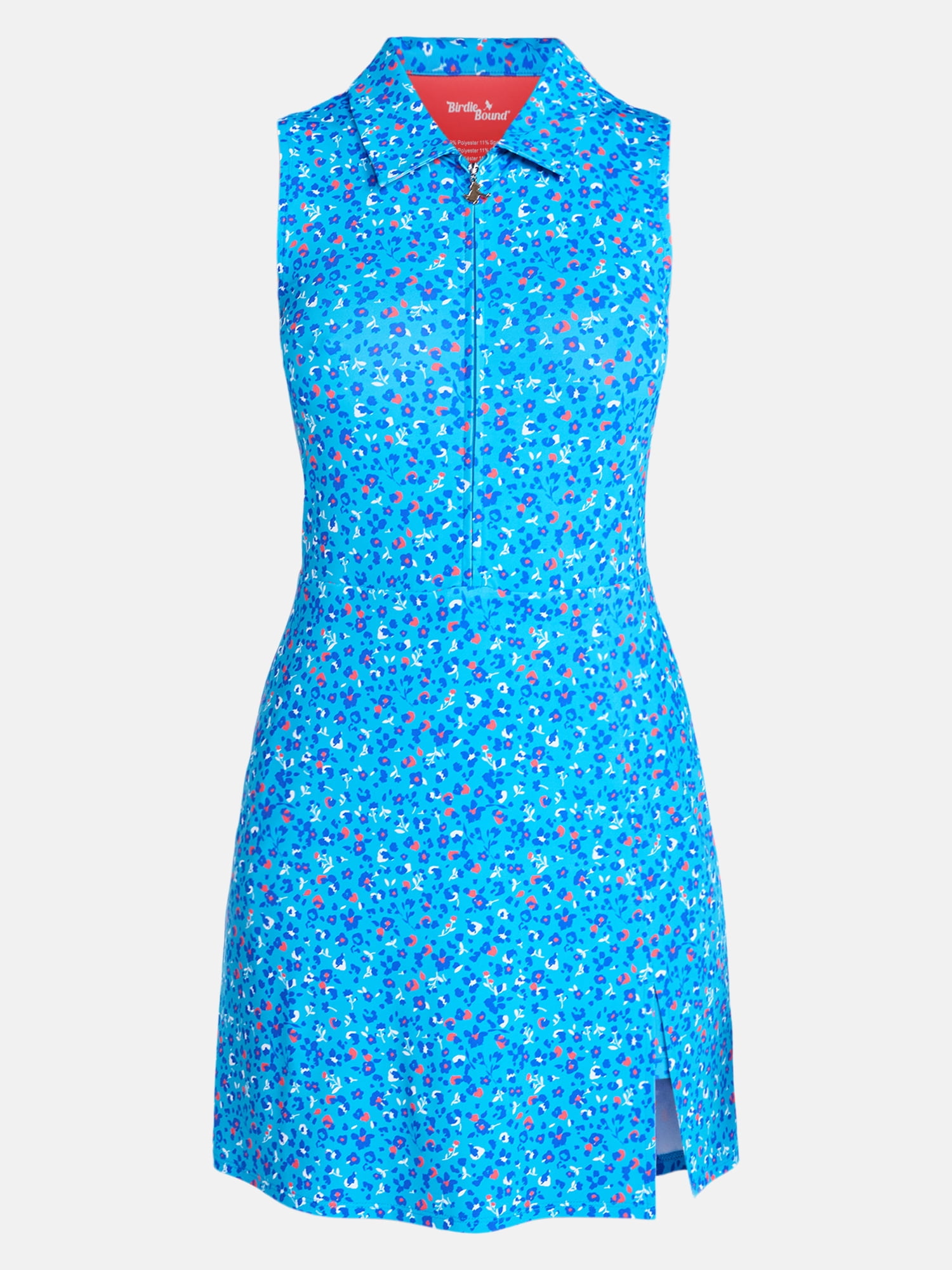 Birdie Bound Women's Ida Sleeveless Polo Dress with Bike Shorts Liner, Sizes XS-XXL