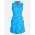 thumbnail image 4 of Birdie Bound Women's Ida Sleeveless Polo Dress with Bike Shorts Liner, Sizes XS-XXL, 4 of 5