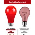 thumbnail image 4 of Ampoule LED Rouge, A19 9W (Équivalent 60W), Base E26 Ampoules LED Rouges, Lot de 4 pour Halloween, Noël, Fête, Porche, Décoration Intérieure/extérieure, Économe en Énergie et Durable, 4 of 4