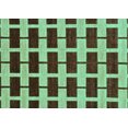 thumbnail image 1 of Ahgly Company Indoor Rectangle Abstract Turquoise Blue Modern Area Rugs, 2' x 5', 1 of 4