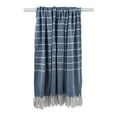 thumbnail image 2 of Design Imports CAMZ10381 Thin Stripe Throw - Bleu et Blanc, 2 of 2