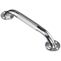 Carex Chrome Knurled  Grab Bar for Bath Safety, Secures to Any Wall, 12", 250 lb Weight Capacity