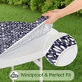 thumbnail image 5 of Designer Boho Style Table Cover, Vibrant Floral Print with Elastic Hem for Up to 56 Inches, 5 of 7