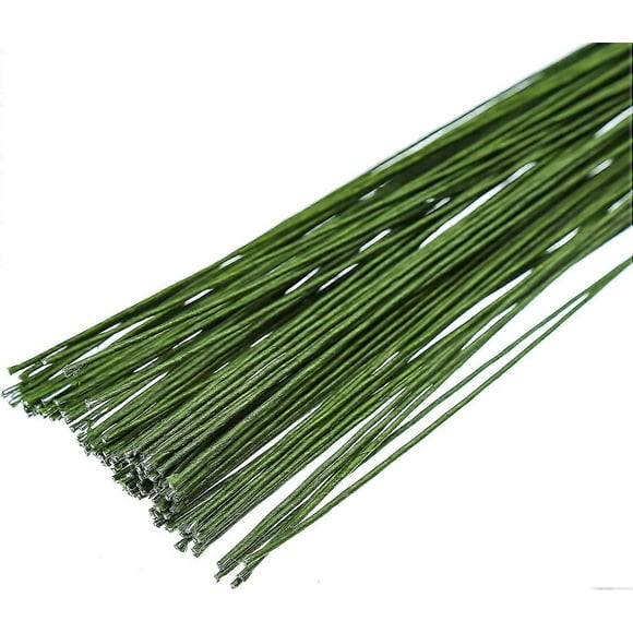 18 Gague Floral Stem Wire,100pcs Paper Wrapped Florist Wire for Floral