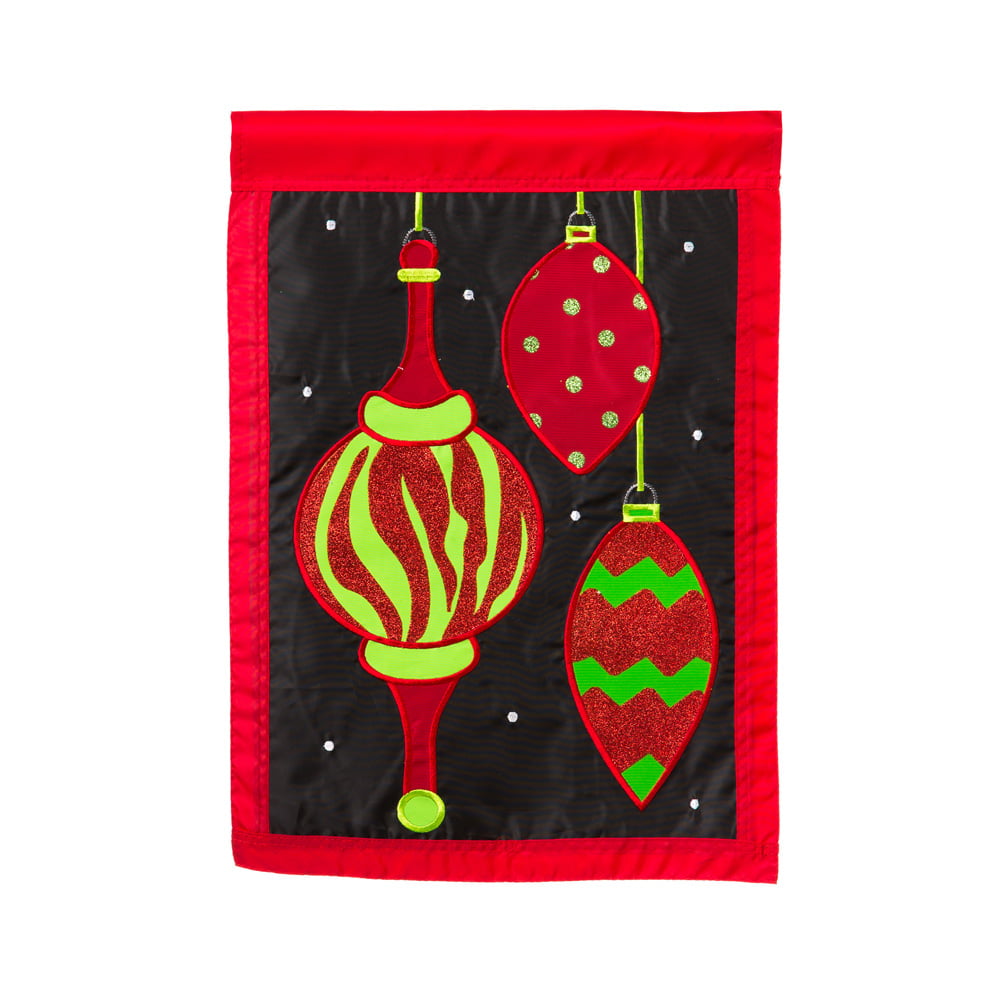 12.5x18 INCH Winter Merry Christmas Suede Ornament   SMALL GARDEN FLAG 